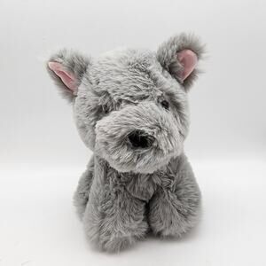 Worlds Softest Plush Dog Stuffed Animal Toy 10" Gray Fur Hard Eyes Phil 4:13